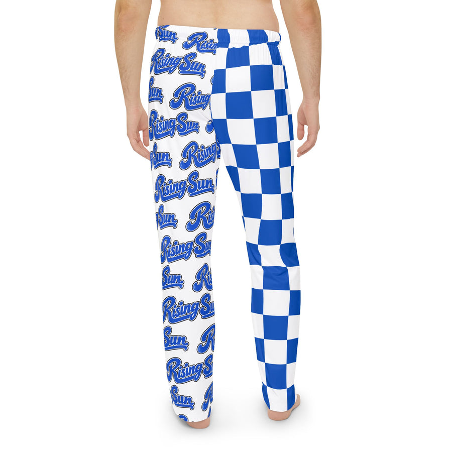 Blue Checkered "Rising Sun" Men's Pajama Pants
