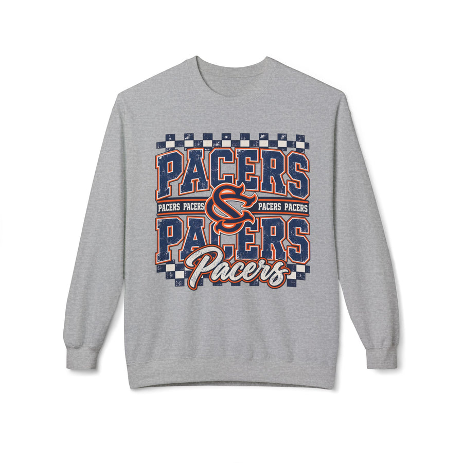 Checkered SC Pacers GILDAN Unisex Softstyle Fleece Crewneck Sweatshirt