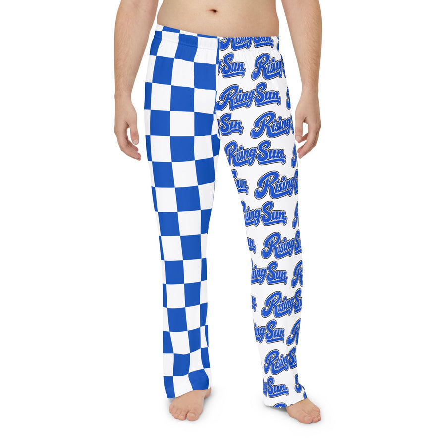 Blue Checkered "Rising Sun" Men's Pajama Pants