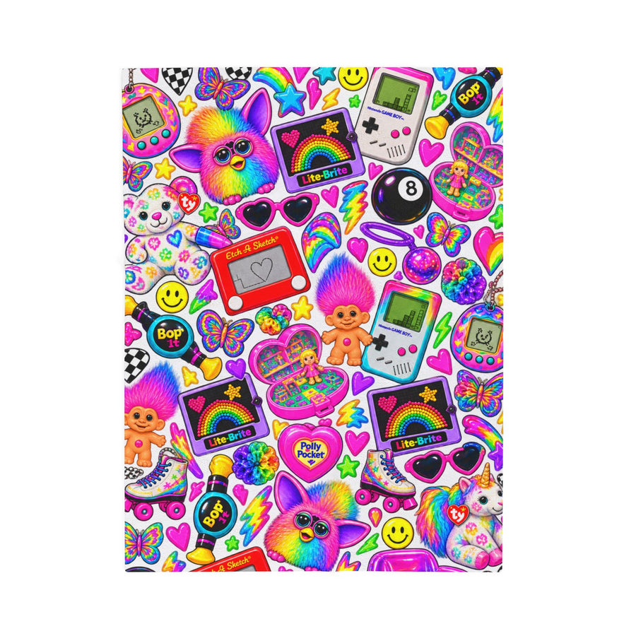 Retro 90s Toys Velveteen Plush Blanket