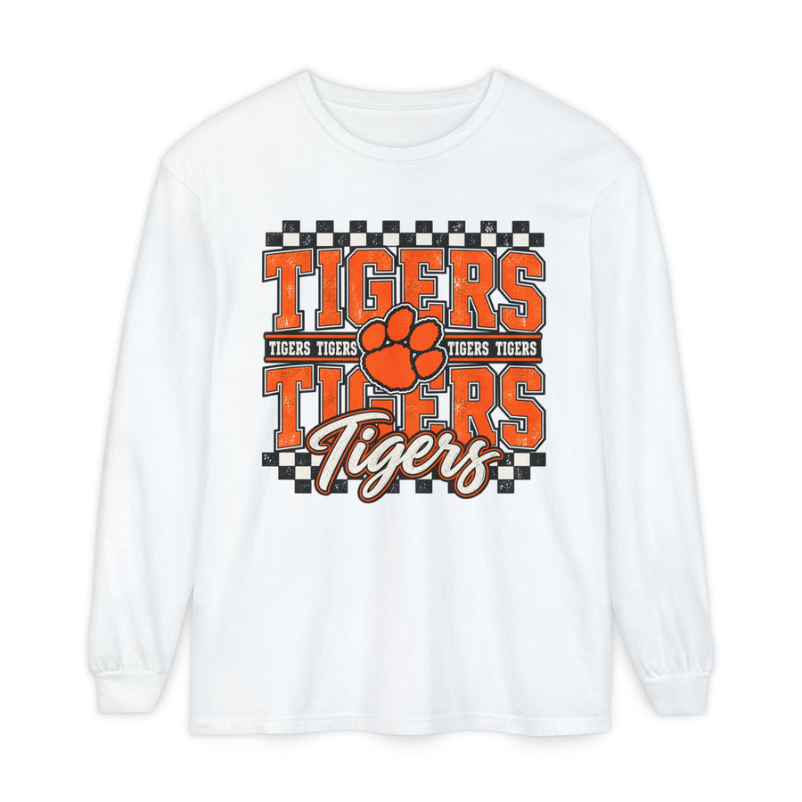 Checkered Tigers Long Sleeve Tee