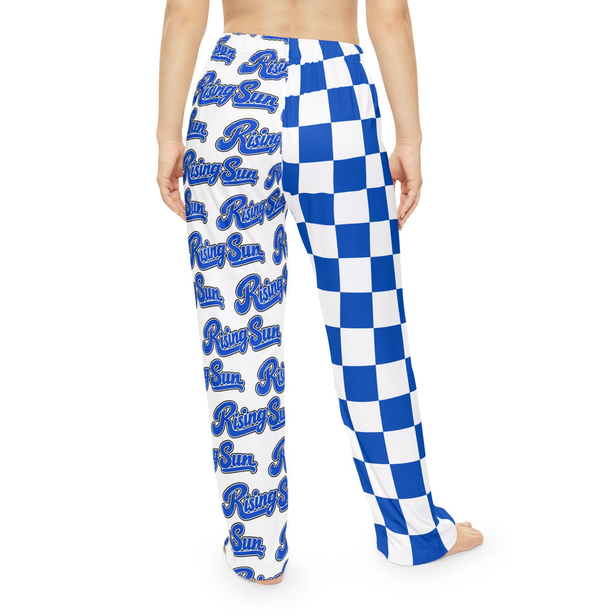 Blue Checker "Rising Sun" Women's Pajama Pants