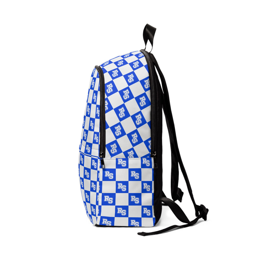 Blue 'RS' Pattern Backpack