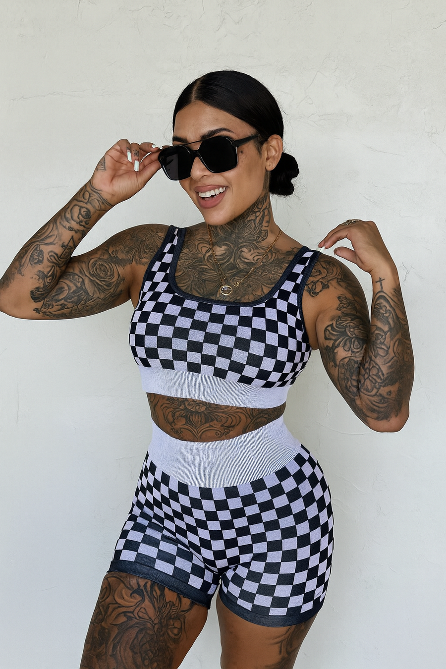 Checkered Gym Set