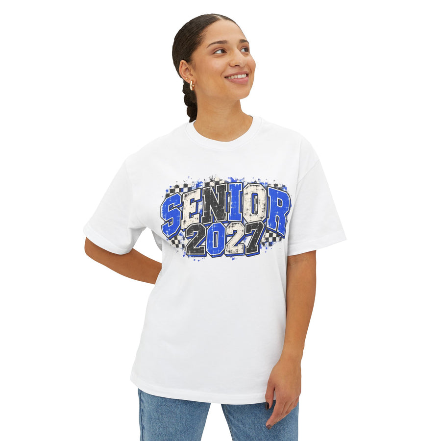 Senior 2027 Oversized Graphic Tee — Class of 2027 Senior Spirit Shirt