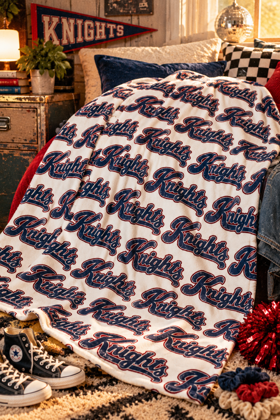 Knights Team Logo Cozy Throw