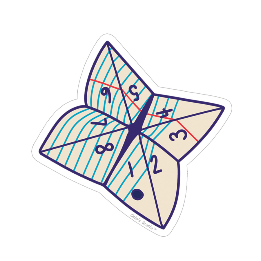 90s Paper Fortune Teller Sticker