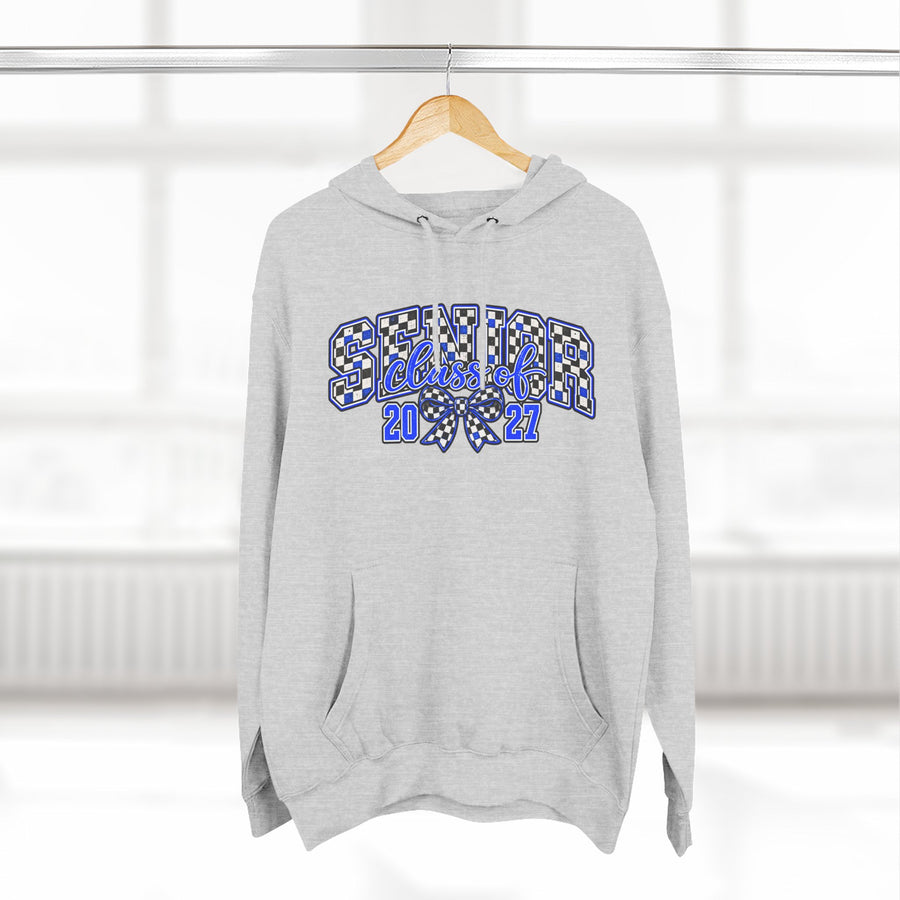 Senior 2027 Hoodie – Varsity Plaid Fleece Hoodie
