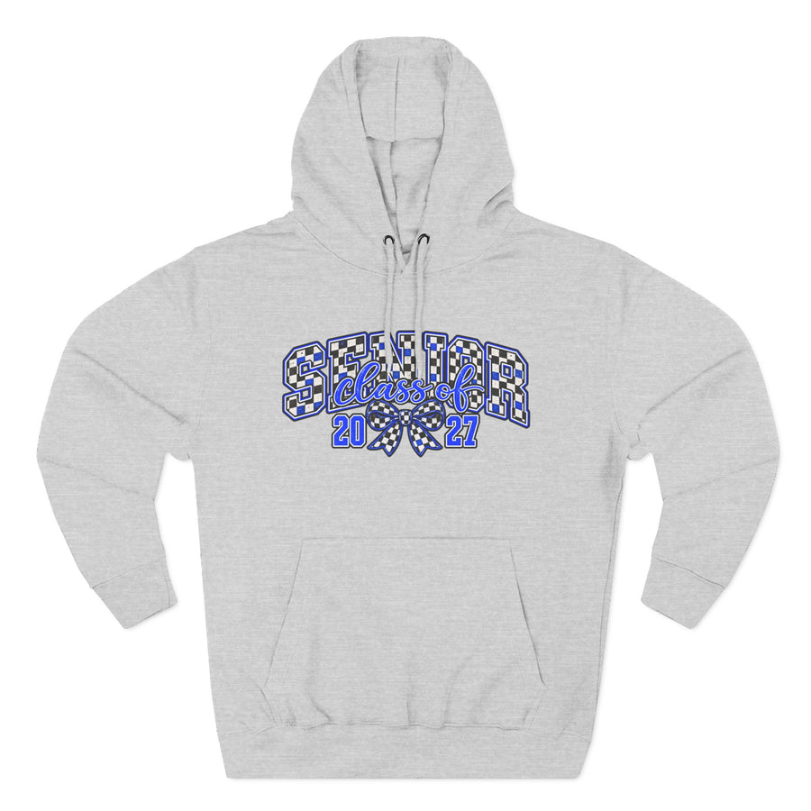 Senior 2027 Hoodie – Varsity Plaid Fleece Hoodie