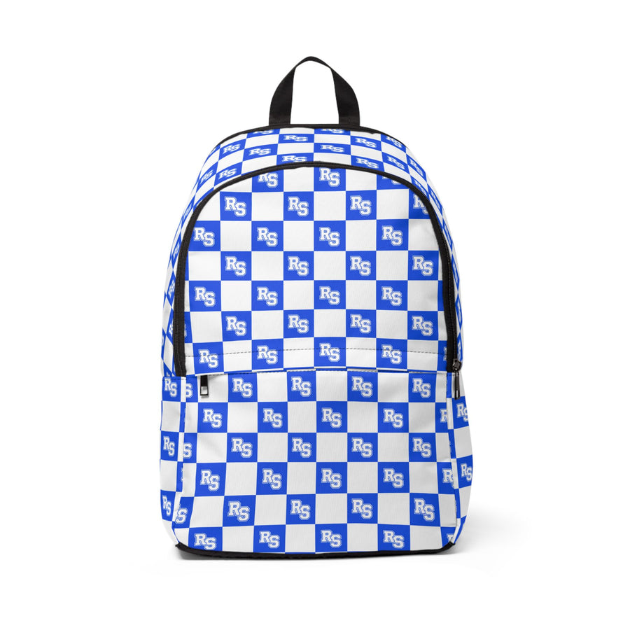 Blue 'RS' Pattern Backpack