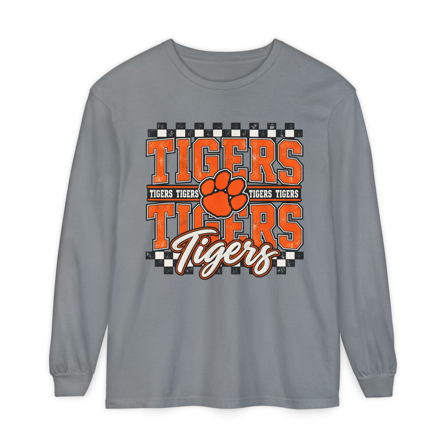 Checkered Tigers Long Sleeve Tee
