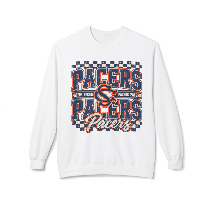 Checkered SC Pacers GILDAN Unisex Softstyle Fleece Crewneck Sweatshirt