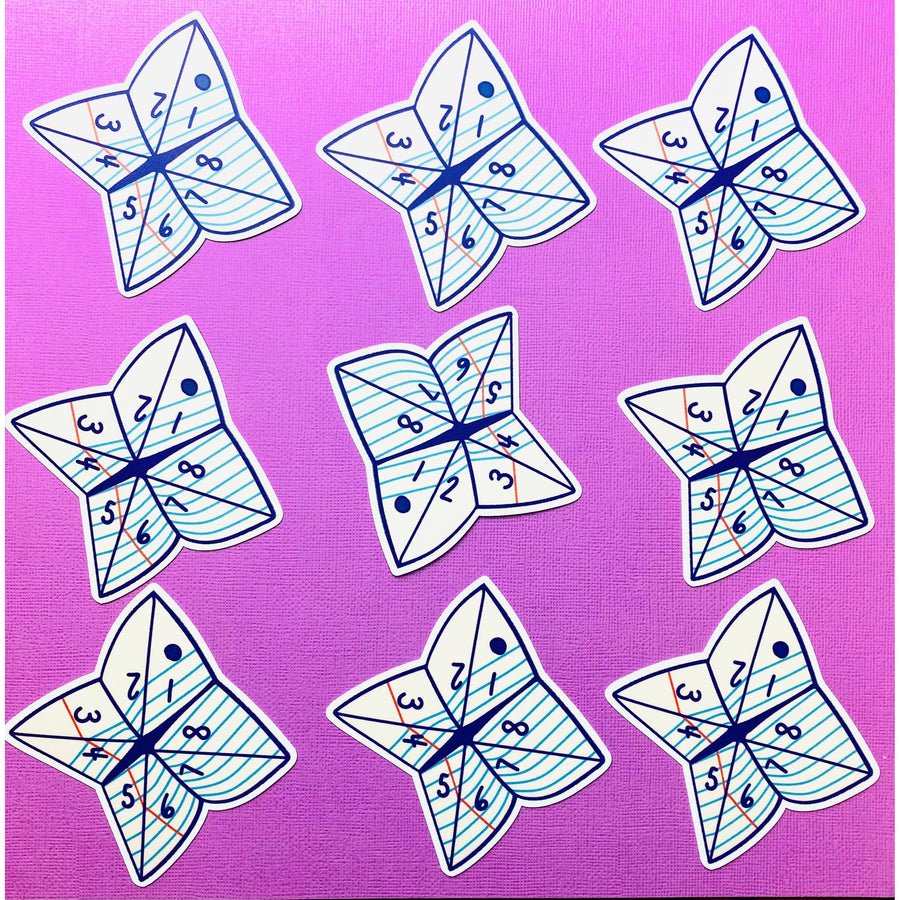 90s Paper Fortune Teller Sticker