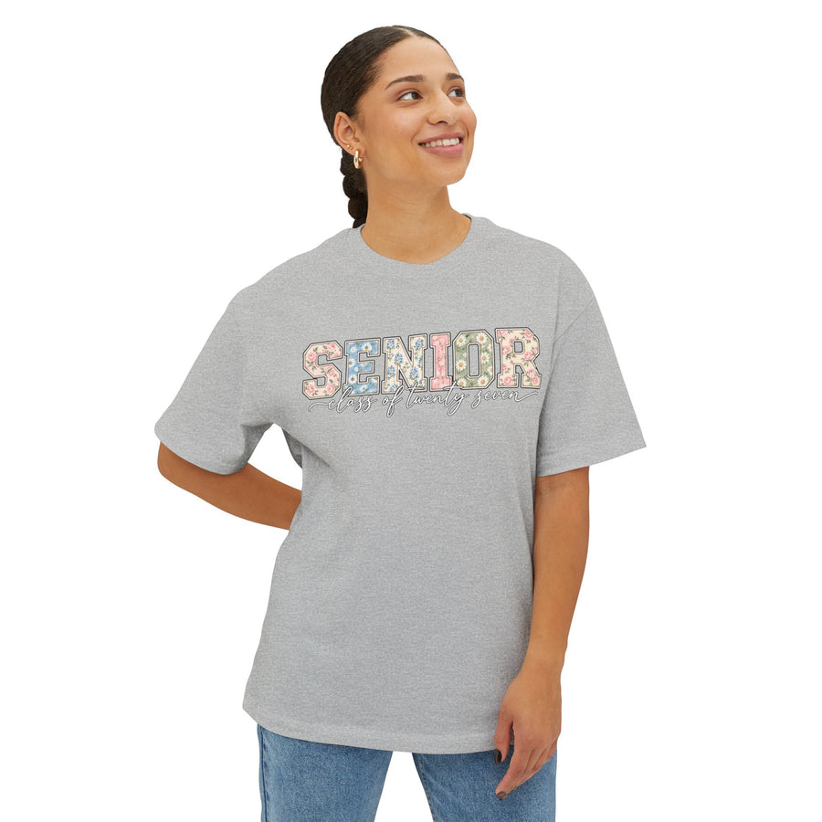 Senior Class of 2026 Floral Oversized Tee