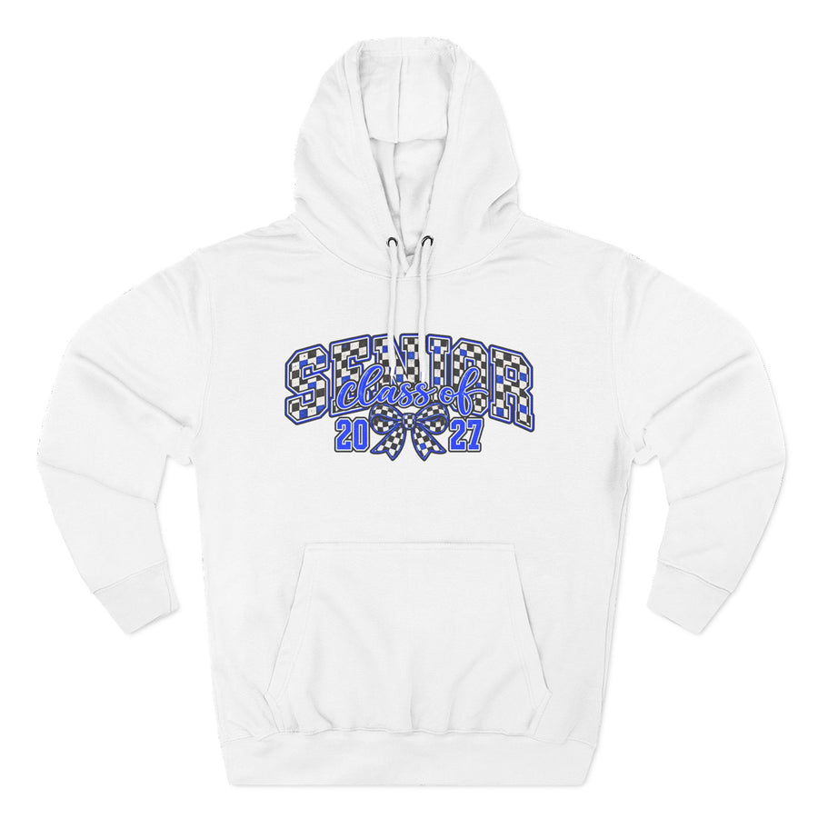 Senior 2027 Hoodie – Varsity Plaid Fleece Hoodie