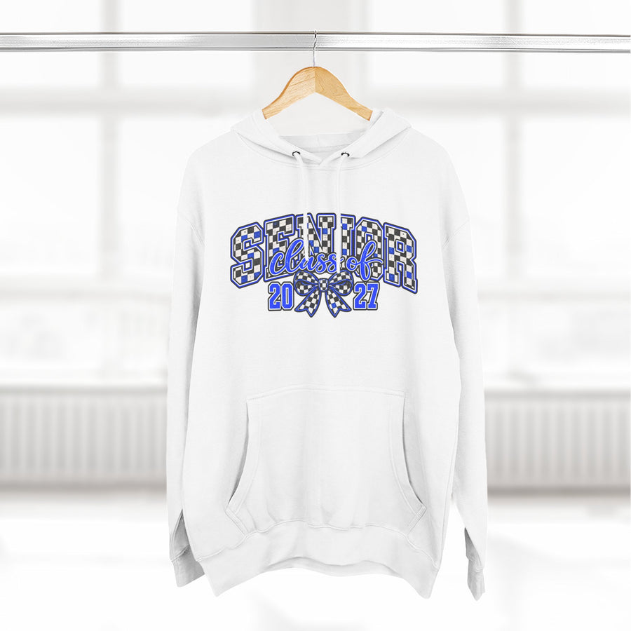 Senior 2027 Hoodie – Varsity Plaid Fleece Hoodie