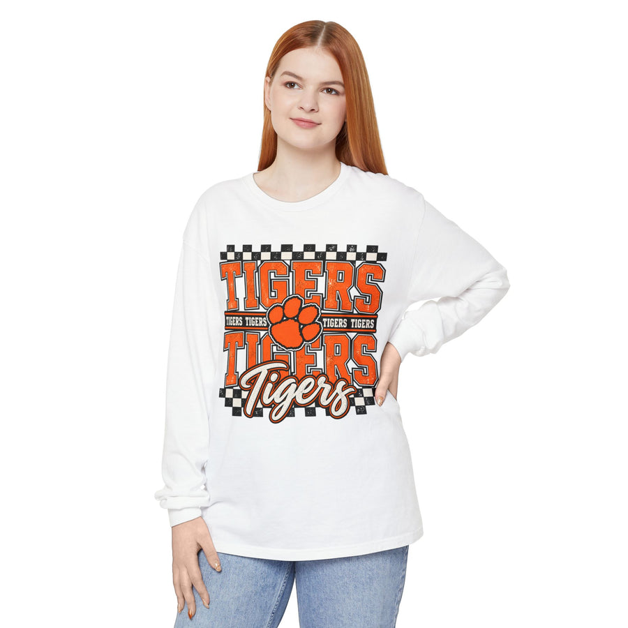 Checkered Tigers Long Sleeve Tee