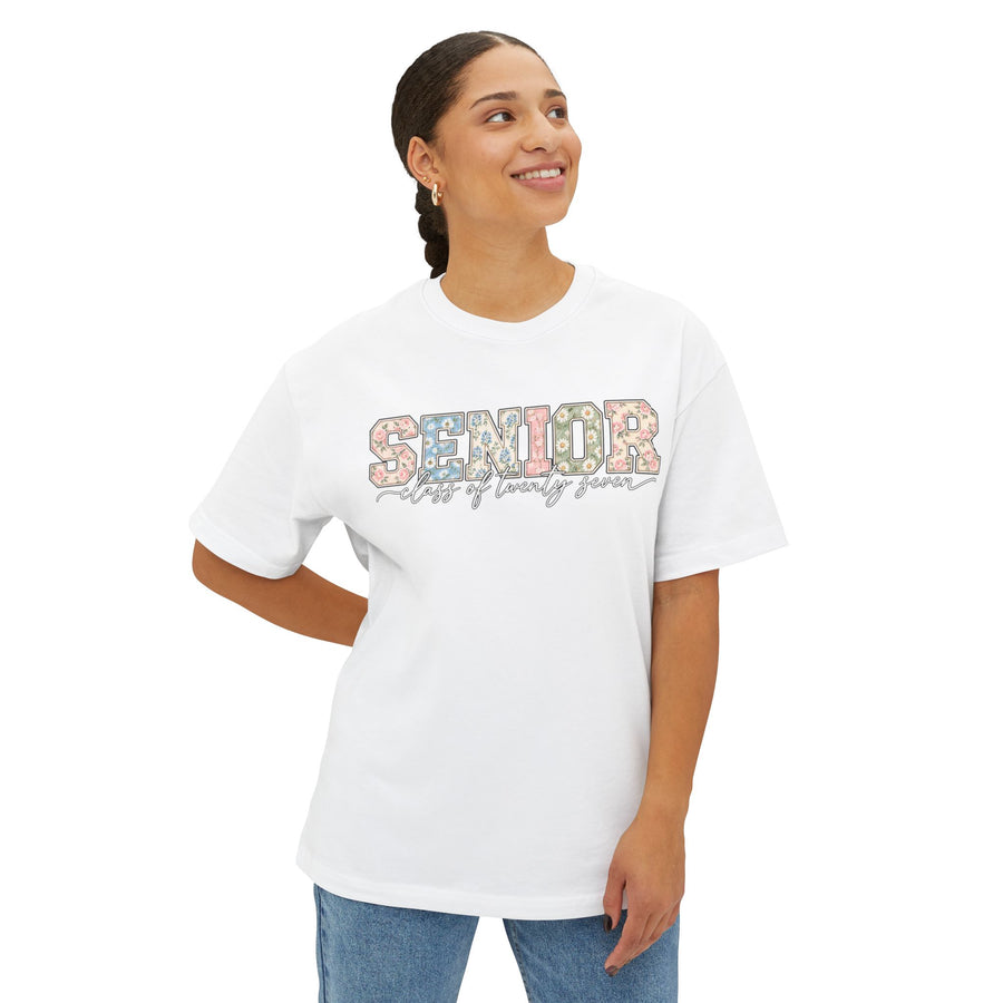 Senior Class of 2026 Floral Oversized Tee